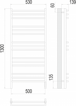 Соренто П15 500х1300 электро (sensor quick touch) Полотенцесушитель  TERMINUS Новоалтайск - фото 3