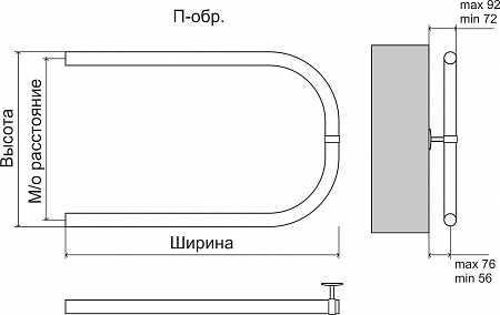 П-обр БШ 500х400 Полотенцесушитель  TERMINUS Новоалтайск - фото 3