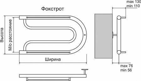Фокстрот AISI 32х2 320х600 Полотенцесушитель  TERMINUS Новоалтайск - фото 3