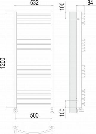 Классик П22 500х1200 Полотенцесушитель  TERMINUS Новоалтайск - фото 3