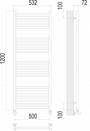 Аврора П22 500х1200 Полотенцесушитель  TERMINUS Новоалтайск - фото 3